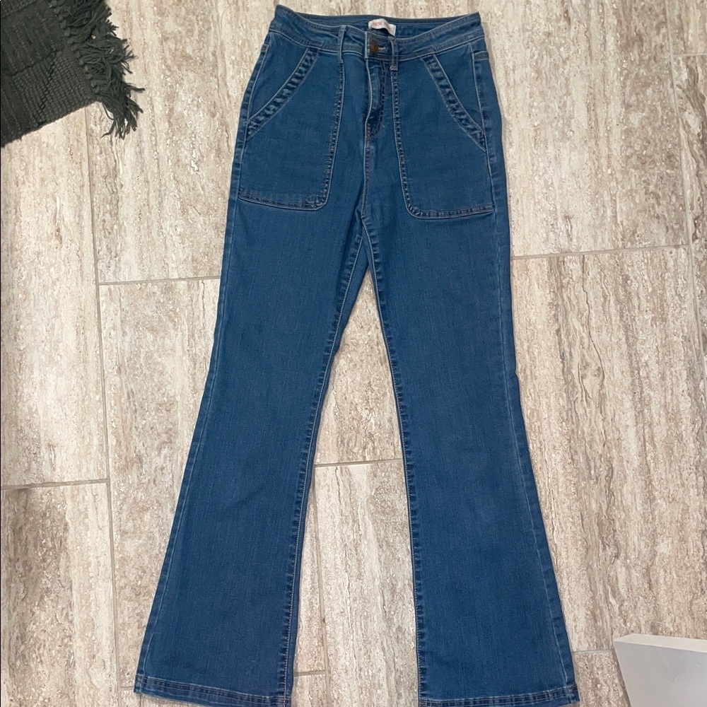 Knox Rose Blue Flare Women's Jeans